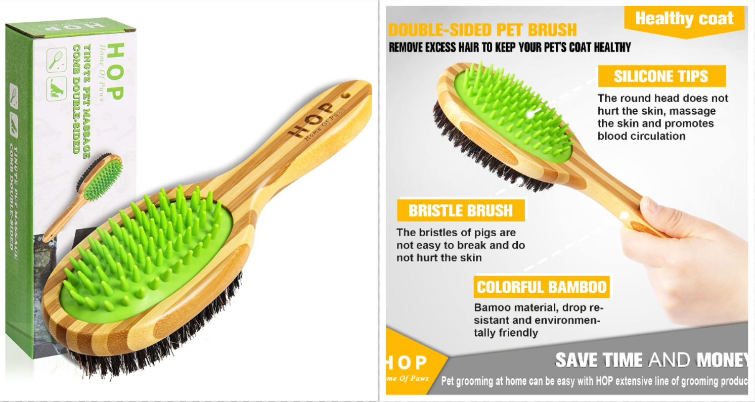 HOP Short Hair Dog Brush for French Bulldogs